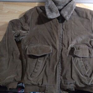 Vintage Westwind Apparel Suede Bomber Fleece Trim Jacket